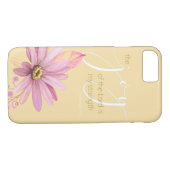 Nehemiah 8:10 Roze Waterverf Daisy Case-Mate iPhone Case (Achterkant (Horizontaal))