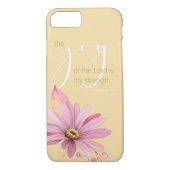Nehemiah 8:10 Roze Waterverf Daisy Case-Mate iPhone Case (Achterkant)