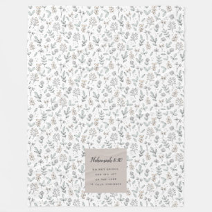 Nehemiah 8:10-script fleece deken