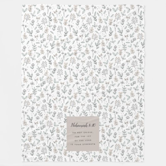 Nehemiah 8:10-script fleece deken (Voorkant)