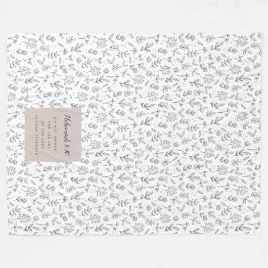 Nehemiah 8:10-script fleece deken (Voorkant (Horizontaal))