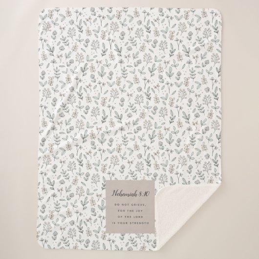 Nehemiah 8:10-script sherpa deken (Voorkant)