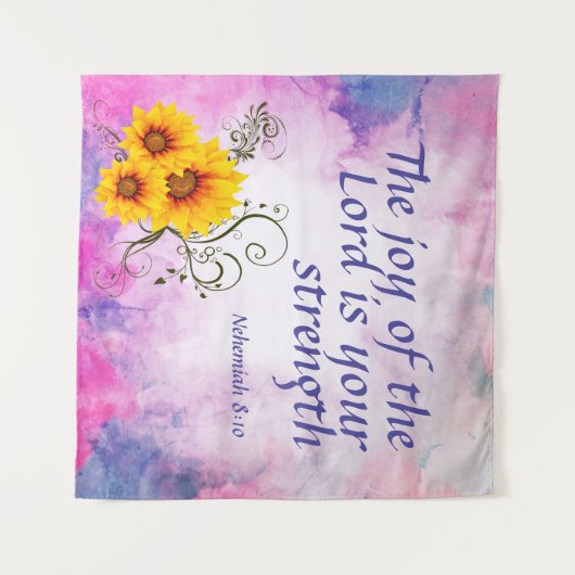 Nehemiah 8:10 wandkleed (Voorkant (horizontaal))