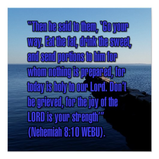 Nehemiah 8:10 WEBU Perfect Poster (Voorkant)