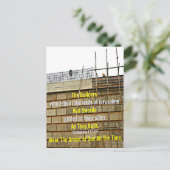 Nehemiah Bible De bouwers die de muren herbouwden Briefkaart (Staand voorkant)