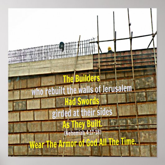 Nehemiah Bible De bouwers die de muren herbouwden Poster (Voorkant)