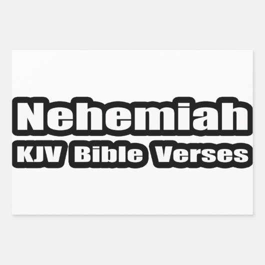 Nehemiah KJV Bijbelverzen Inpakpapier Vel (Voorkant 2)
