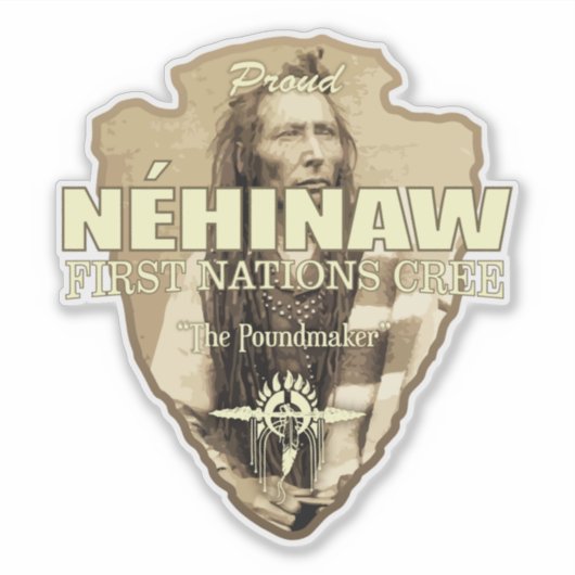 Nehinaw (Cree) (pijlpunt) Sticker (Voorkant)