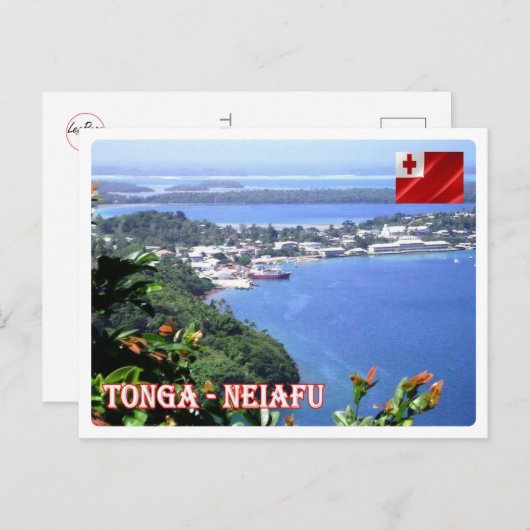 Neiafu - Tonga - Uitzicht voor de lucht - Briefkaart (Voorkant / Achterkant)