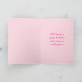 Neice ballerina verjaardag Roze paars 7 jaar Kaart (Binnen)