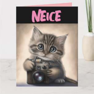 NEICE CUTE CAT BIRTHDAY KAART KAARTEN