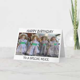 **NEICE** OP JE VERJAARDAG VAN  DOLLS KAART