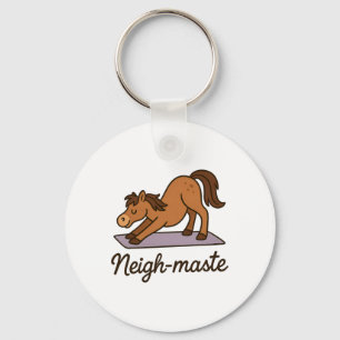 Neigh-maste Grappig Paard Yoga Liefhebber Meditati Sleutelhanger