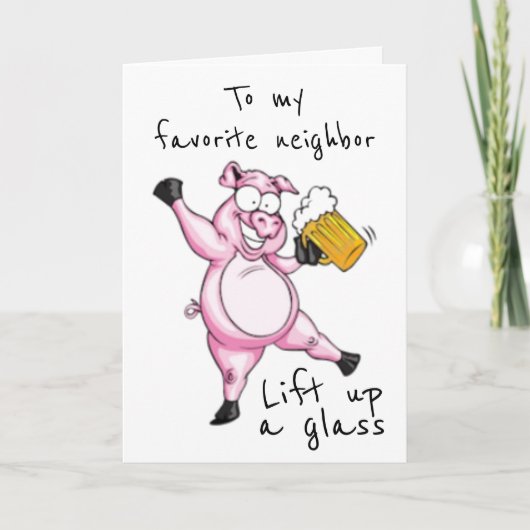 **NEIGHBOR* KLAAR VOOR CELEBRAAT **ZWAARDAG ** KAA KAART (Voorkant)