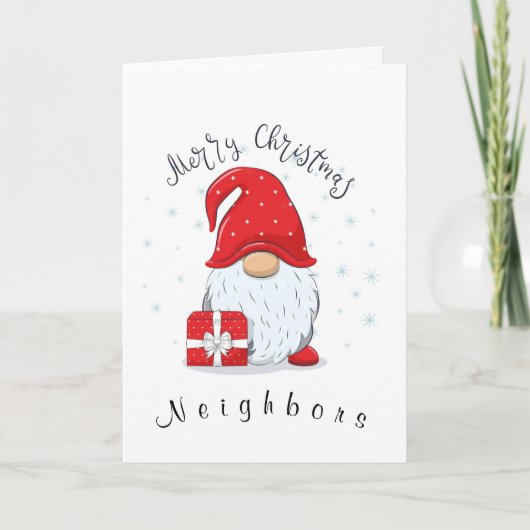 NEIGHBOREN WISHED MERRY CHRISTMAS/HAPPY NEW YEAR H FEESTDAGEN KAART (Voorkant)