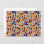 Neighborhood Block City Houses Pattern Briefkaart (Voorkant / Achterkant)