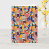 Neighborhood Block City Houses Pattern Kaart (Gele Bloem)