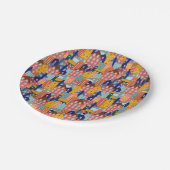 Neighborhood Block City Houses Pattern Papieren Bordje (Gekanteld)