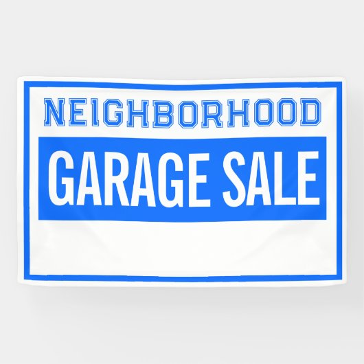Neighborhood Garage Sale Banner 2.5' X 4' (Horizontaal)