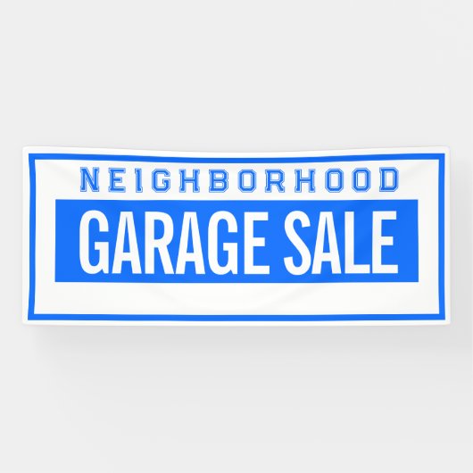 Neighborhood Garage Sale Banner 2.5' X 6' (Horizontaal)