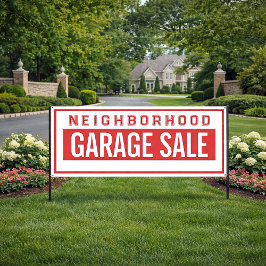 Neighborhood Garage Sale Banner 2.5' X 6'