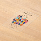 Neighborhood House Baby Shower Acryl Uitnodigingen (Laagn)