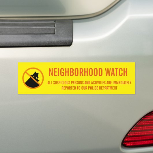 NEIGHBORHOOD WATCH BUMPERSTICKER (Op auto)