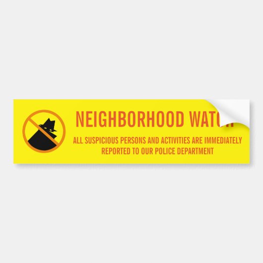 NEIGHBORHOOD WATCH BUMPERSTICKER (Voorkant)