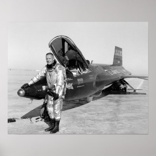 Neil Armstrong X-15 poster 16"x20" (Voorkant)
