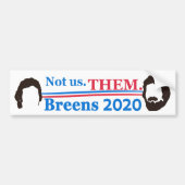 NEIL BREEN NOT US THEM parody campagne sticker (Voorkant)