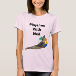 Neil De Zeehond Met Strandbal T-Shirt