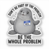 Neil de Zeehond Sticker (Voorkant)