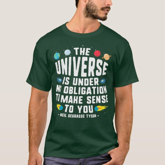 Neil deGrasse Tyson The Universe T-shirt (Voorkant)