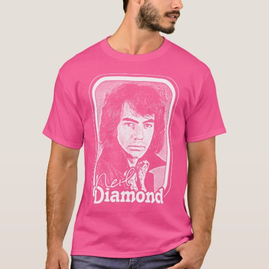 Neil Diamond Retro 70S-ventilatorontwerp T-shirt (Voorkant)