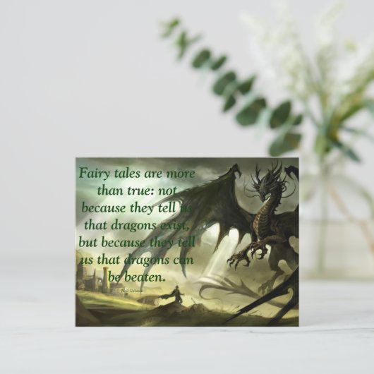 Neil Gaiman Quote on Fairytales Briefkaart (Staand voorkant)