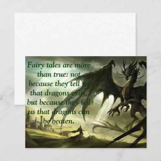Neil Gaiman Quote on Fairytales Briefkaart (Voorkant / Achterkant)