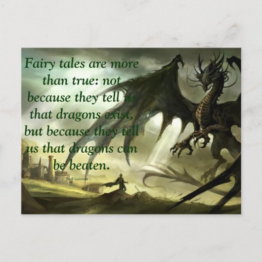 Neil Gaiman Quote on Fairytales Briefkaart (Voorkant)