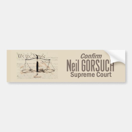 Neil GORSUCH Hooggerechtshof Bumpersticker (Voorkant)