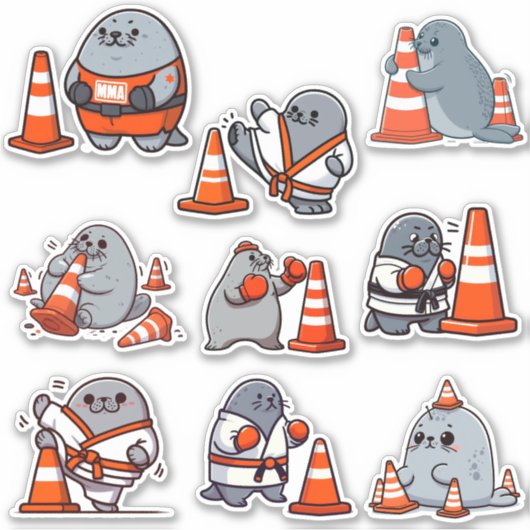 Neil The Seal 4 Sticker (Voorkant)