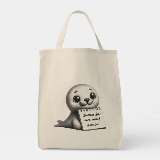 Neil the Seal Tote Bag (Achterkant)