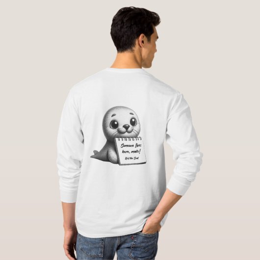 Neil the Seal, virale Tasmaanse sensatie T-shirt (Achterkant volledig)