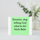 neils beide quotes briefkaart (Staand voorkant)