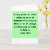 neils bohr citaat kaart (Gele Bloem)