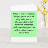 neils bohr citaat kaart (Gele Bloem)