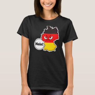Nein Angry Face Deutschland Flag Duitsland T-shirt