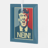 NEIN - Anti-Trump Poster - Anti-Trump - Glas Ornament (Voorkant links)