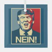 NEIN - Anti-Trump Poster - Anti-Trump - Glas Ornament (Voorkant)