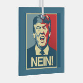 NEIN - Anti-Trump Poster - Anti-Trump - Glas Ornament (Voorkant Rechts)