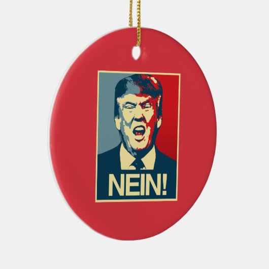 NEIN - Anti-Trump Poster - Anti-Trump - Keramisch Ornament (Rechts)