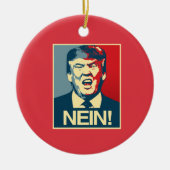 NEIN - Anti-Trump Poster - Anti-Trump - Keramisch Ornament (Voorkant)